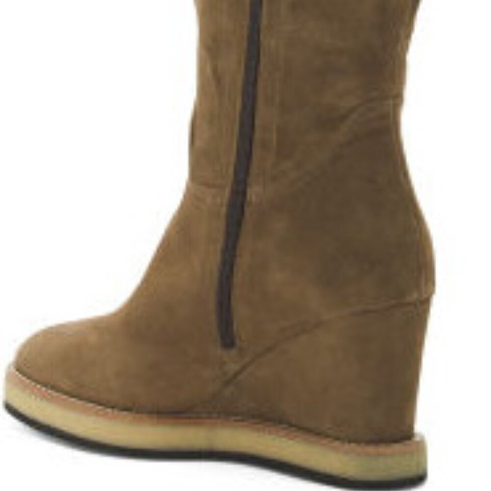 Gorgeous Leather Suede Sherpa Cuff Tall Boots Taupe Women Size| EU 39 - Picture 16 of 16